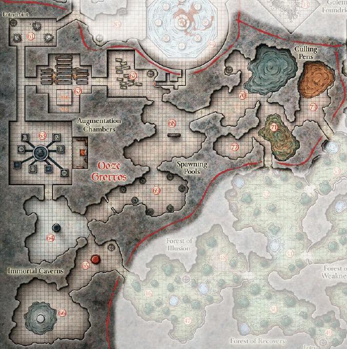 Underground Grotto D/&D Map